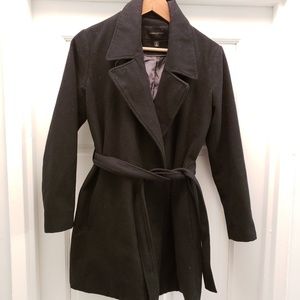 Banana Republic Factory Black Wrap Peacoat